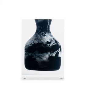 HOGAN BUD VASE IN BLACK MARBLE 4x4x5.4  - مزهرية