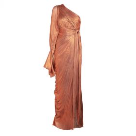PALMER FL BRONZE DRESS - فستان