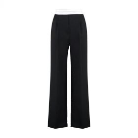 HIGH WAISTED PLEATED TROUSER - بنطلون