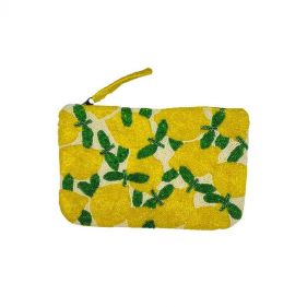 LEMON ALL OVER BEADED CLUTCH - محفظة نسائية/ حقيبة