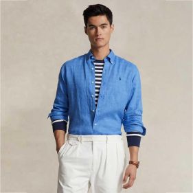 SHIRT LS - قميص سادة كم طويل