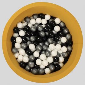 Mustard Ball Pit - Silver Black White Balls - لعبه اطفال