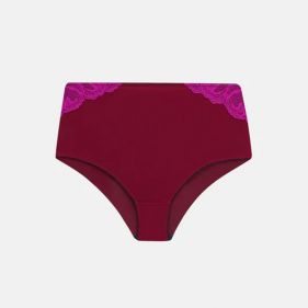 MICROFIBRE AND LACE HIGH WAIST KNICKER - سروال داخلي