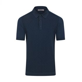 KNITTED POLO - بولو كم قصير