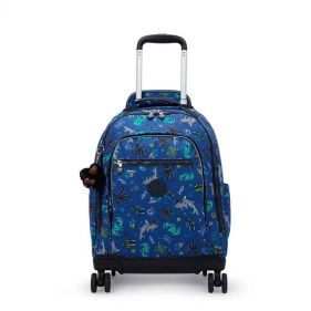 NEW ZEA LARGE WHEELED BACKPACK : KIPLING : UNDERSEA PARTY : OS - حقائب مزودة بعجلات