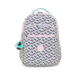 SEOUL LAP LARGE BACKPACK : KIPLING : GEO SHELL : OS - شنطة ظهر