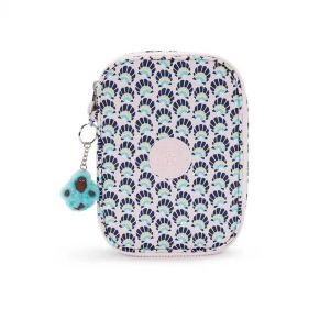 100 PENS LARGE PENCASE : KIPLING : GEO SHELL : OS - ديلسي حقيبة صغيرة محمولة باليد