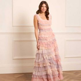PETRA RUFFLE GOWN - فستان