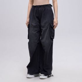 TURNED DOWN ELASTIC CARGO PANT  - بنطلونات