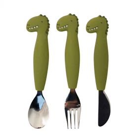 STAINLESS STEEL CUTLERY SET WITH SILICONE HANDLE   MR. DINO   - إكسسوارات