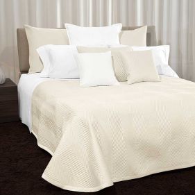 DOUBLE RGB SET SUPER KING 7PCS 260X240 IVORY/TAUPE: SIGNORIA - غطاء لحاف