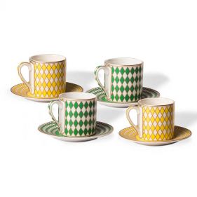 ESPRESSO SET CHESS SET 4: POLSPOTTEN-أكواب