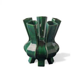 VASE PUYI GREEN: POLSPOTTEN-مزهرية