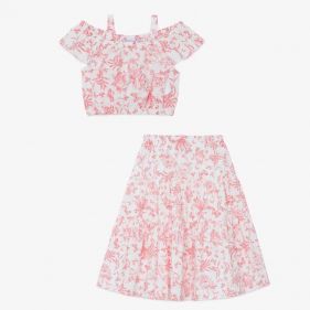 GIRL TOP+SKIRT - طقم بناتي