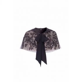 ROSA HOODED SHORT CAPE  - فستان