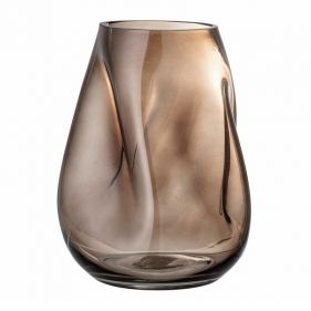 INGOLF VASE BROWN GLASS: BLOOMINGVILLE - مزهرية