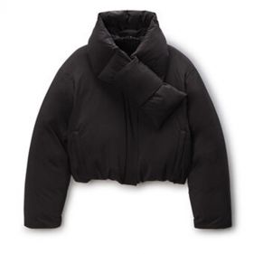 CROPPED PUFFER  W SCARF  - جاكيت غير رسمي