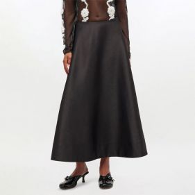 DUCHESSE SATIN LONG CIRCLE SKIRT  - تنورة