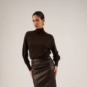 FAYLIN LEATHER SKIRT  - تنورة