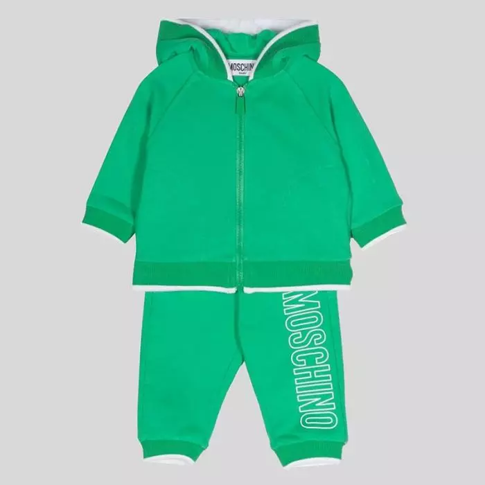 Bright Green Baby Boy Tracksuit by MOSCHINO Salam Stores