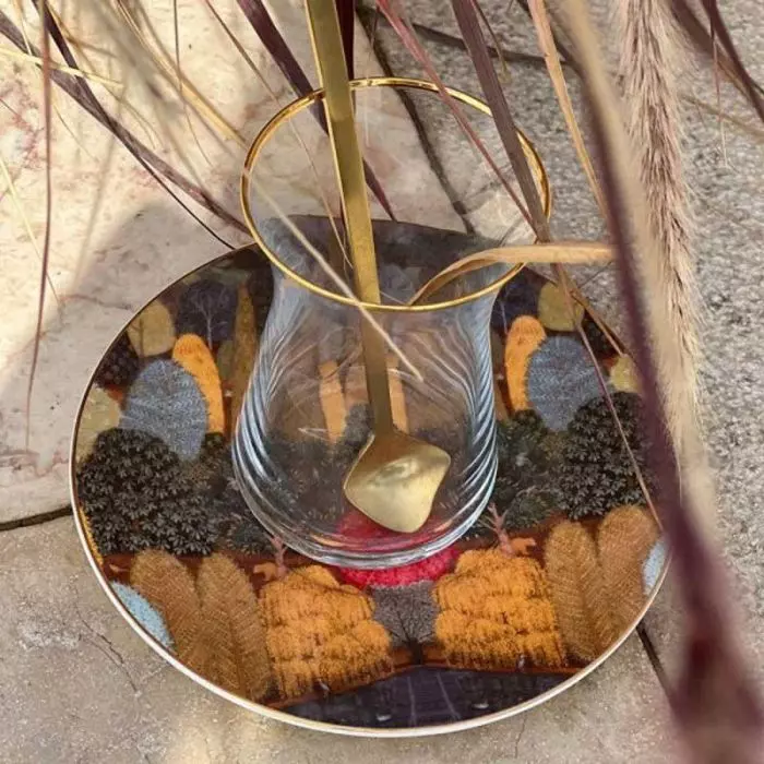 ISTIKANA TEA CUP FOREST H9.6 X W6 W SAUCER Ø13 CM SET OF 6 - أكواب